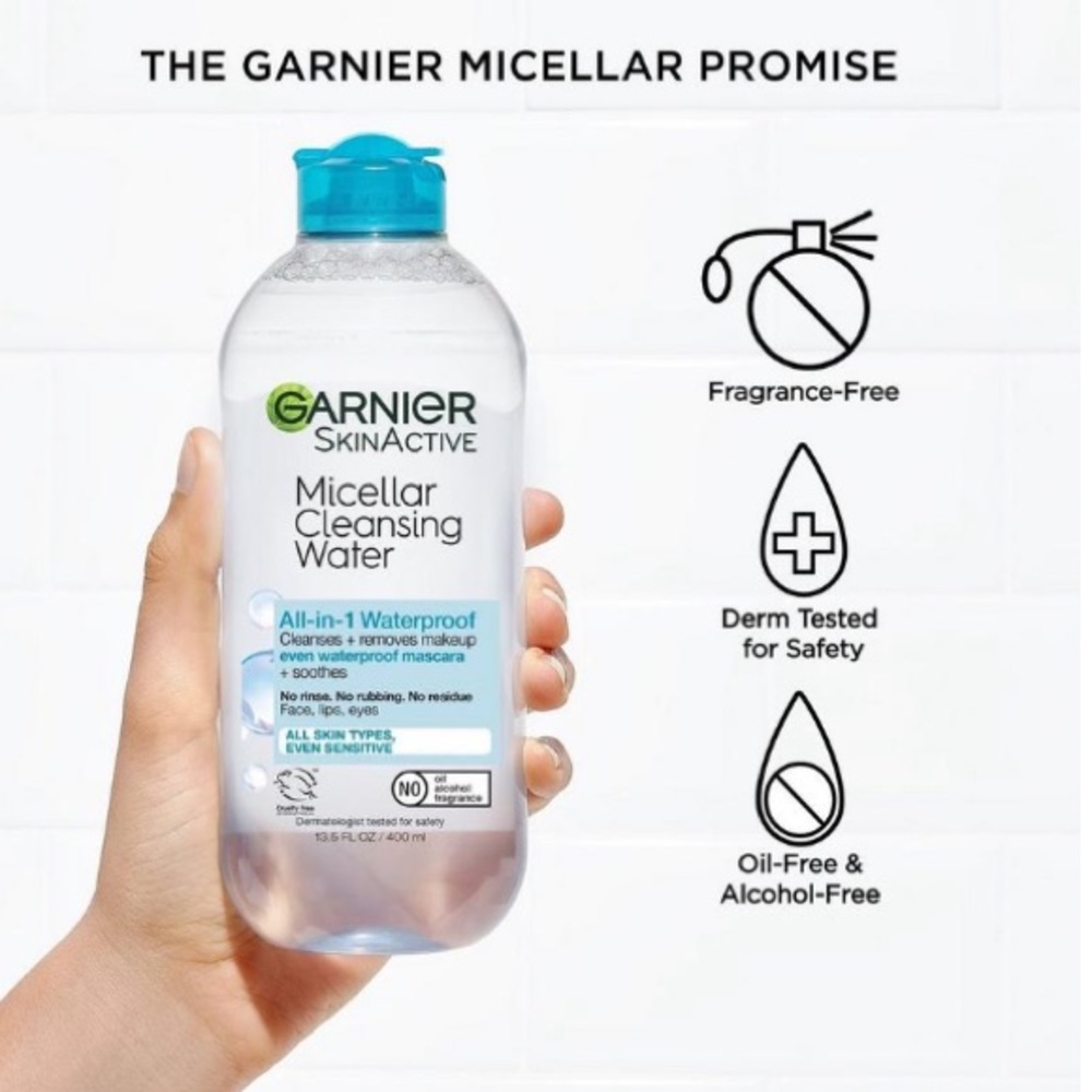 GARNIER Skin Active Micellar Cleansing Water, All-in-1, 13.5-fl oz/400 mL Sealed